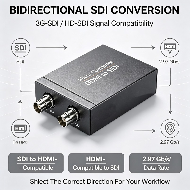 Sdi To Hdmi Converter Broadcast - Konverter HDMI-Kompatibel Ke SDI 3G-SDI HD-SDI