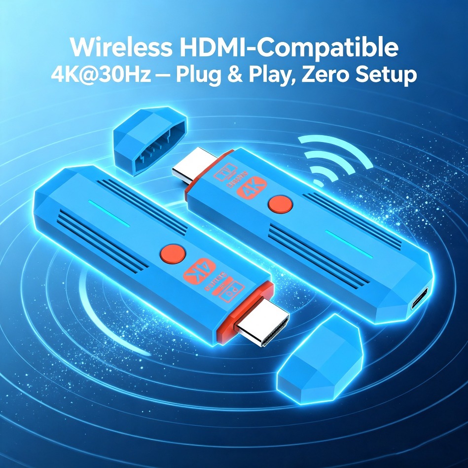 Wireless Hdmi Transmitter And Receiver 4K - Transmitter dan Receiver HDMI Nirkabel 4K