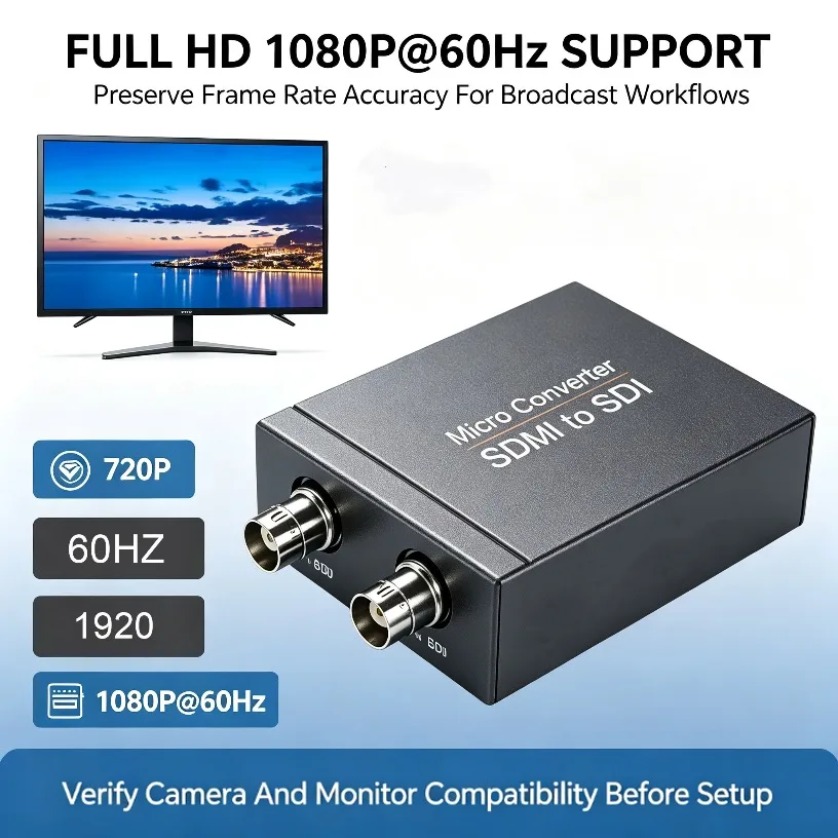Sdi To Hdmi Converter Broadcast - Konverter Video HDMI-Kompatibel Ke SDI Dengan