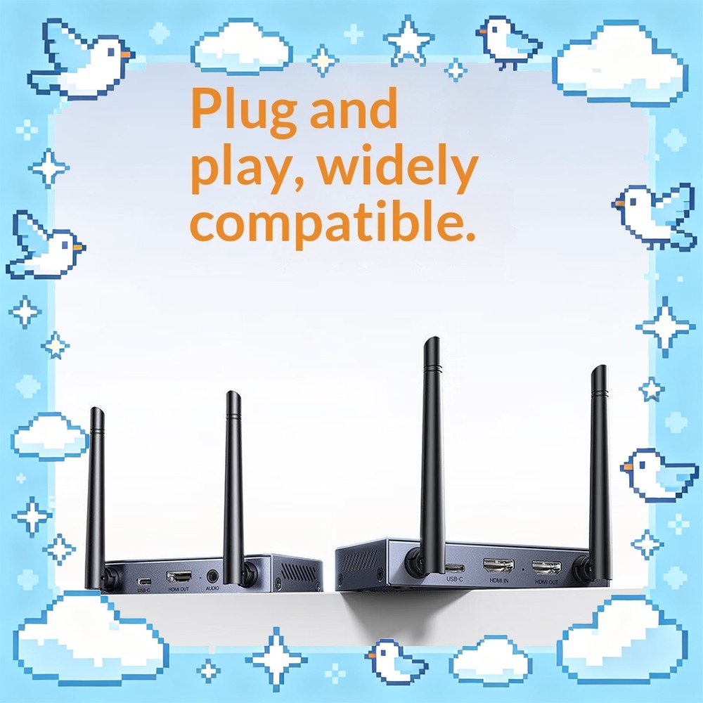 Wireless Hdmi Transmitter And Receiver 4K - UGREEN S513-75533 Pemancar HDMI Nirkabel 4K