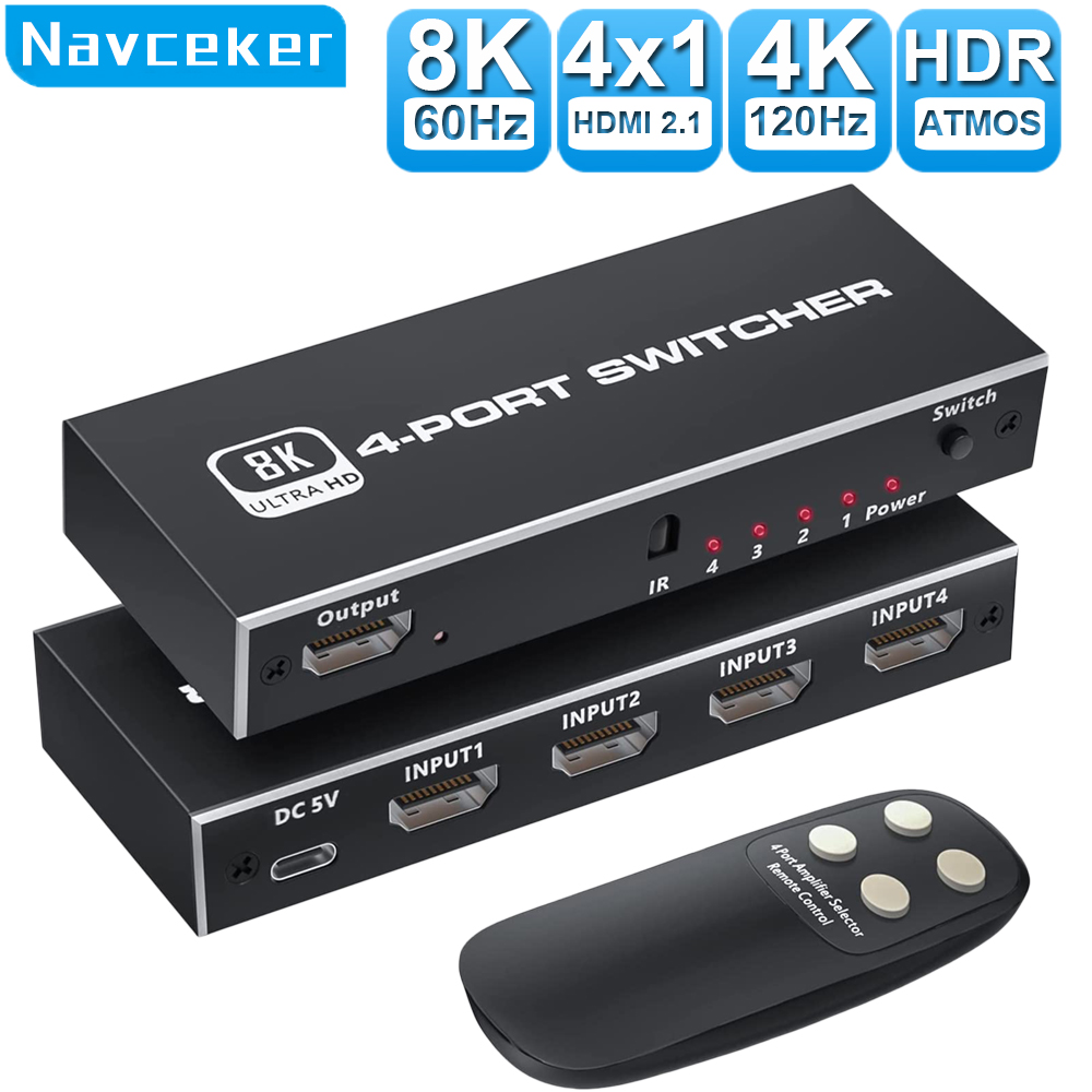 2026 Switcher HDMI 2.1-Kompati - Hdmi Splitter 1 In 4 Out 4K 60Hz ulasan dan harga