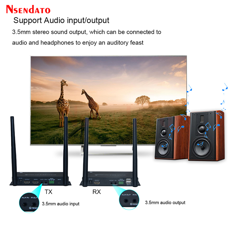 Kit Pemancar Penerima Video Ni - Wireless Hdmi Transmitter And Receiver 4K ulasan dan harga
