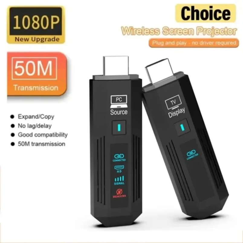 Pemancar Video Nirkabel Kompat - Wireless Hdmi Receiver For Projector ulasan dan harga