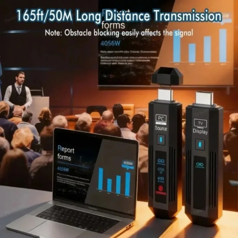 Pemancar Video Nirkabel Kompat - Wireless Hdmi Receiver For Projector ulasan dan harga