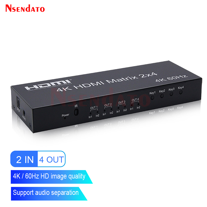 4K HDMI Matrix 2X4 Splitter 4K - Hdmi Splitter 1 In 4 Out 4K 60Hz ulasan dan harga