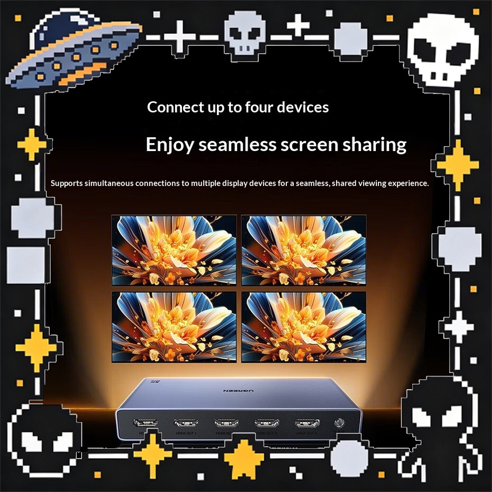 UGREEN CM713-25858 Splitter HD - Hdmi Splitter 1 In 4 Out 4K 60Hz ulasan dan harga