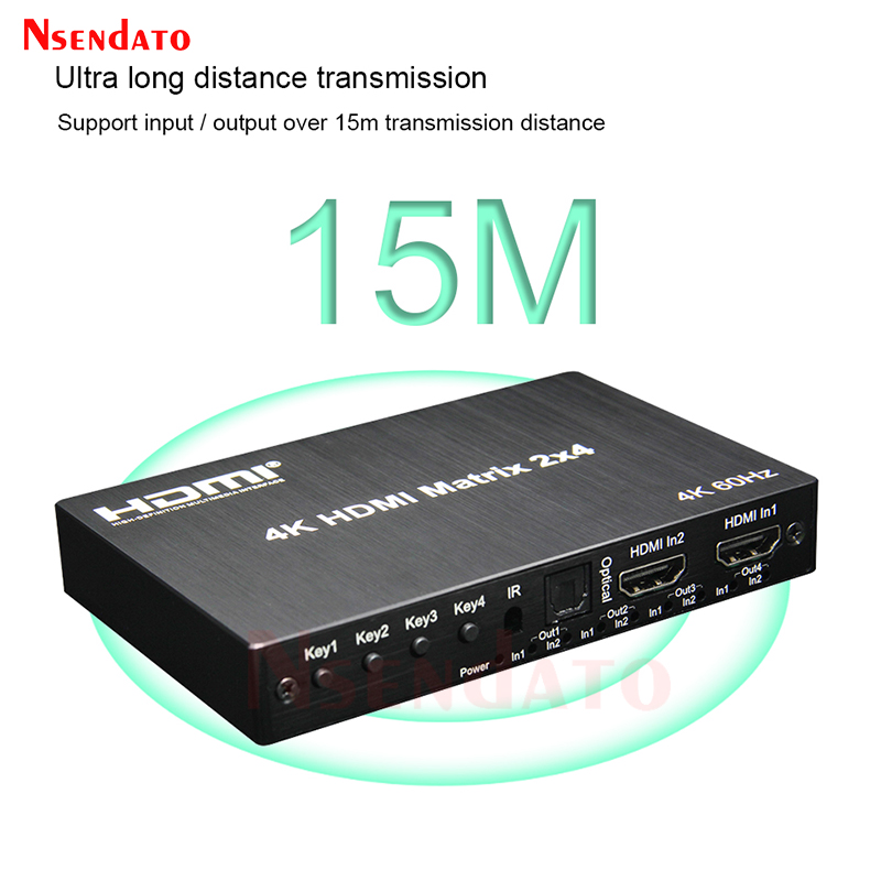 4K 60Hz HDMI Matrix 2x4 untuk  - Hdmi Splitter 1 In 4 Out 4K 60Hz ulasan dan harga