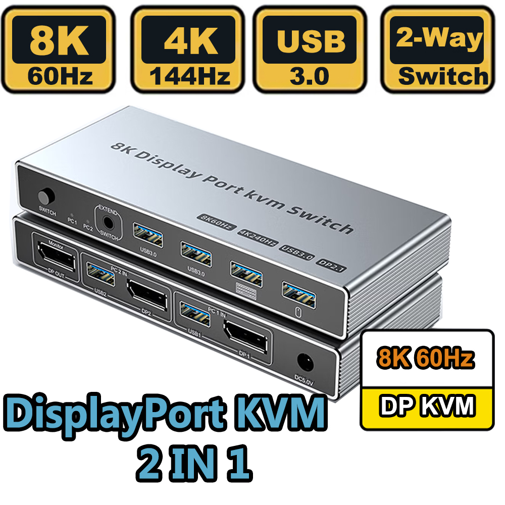 Displayport KVM Switch 2 in 1  - Hdmi Matrix Switch 4X4 4K 60Hz ulasan dan harga