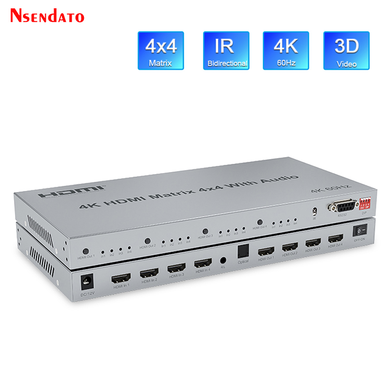 HDMI True Video Matrix Switch  - Hdmi Matrix Switch 4X4 4K 60Hz ulasan dan harga