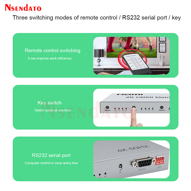 HDMI True Video Matrix Switch  - Hdmi Matrix Switch 4X4 4K 60Hz ulasan dan harga