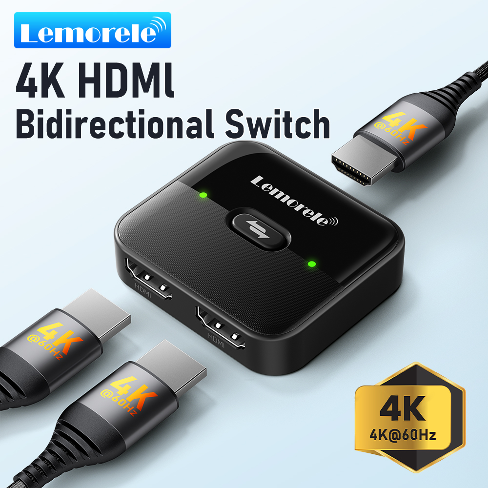 Lemorele 4K HDMI Splitter Swit - Hdmi Splitter 1 In 4 Out 4K 60Hz ulasan dan harga