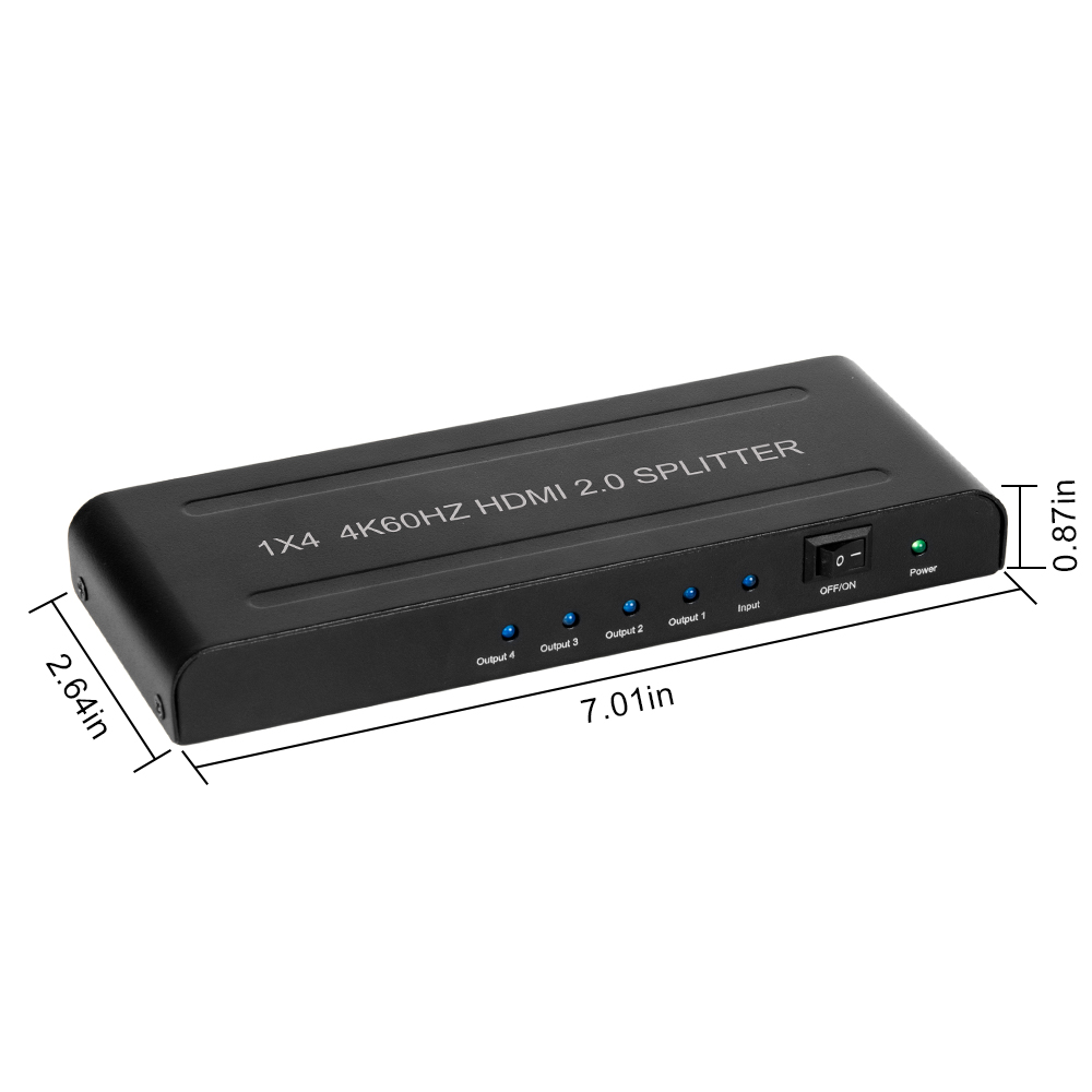 Splitter HDMI 1 masuk 4 keluar - Hdmi Splitter 1 In 4 Out 4K 60Hz ulasan dan harga