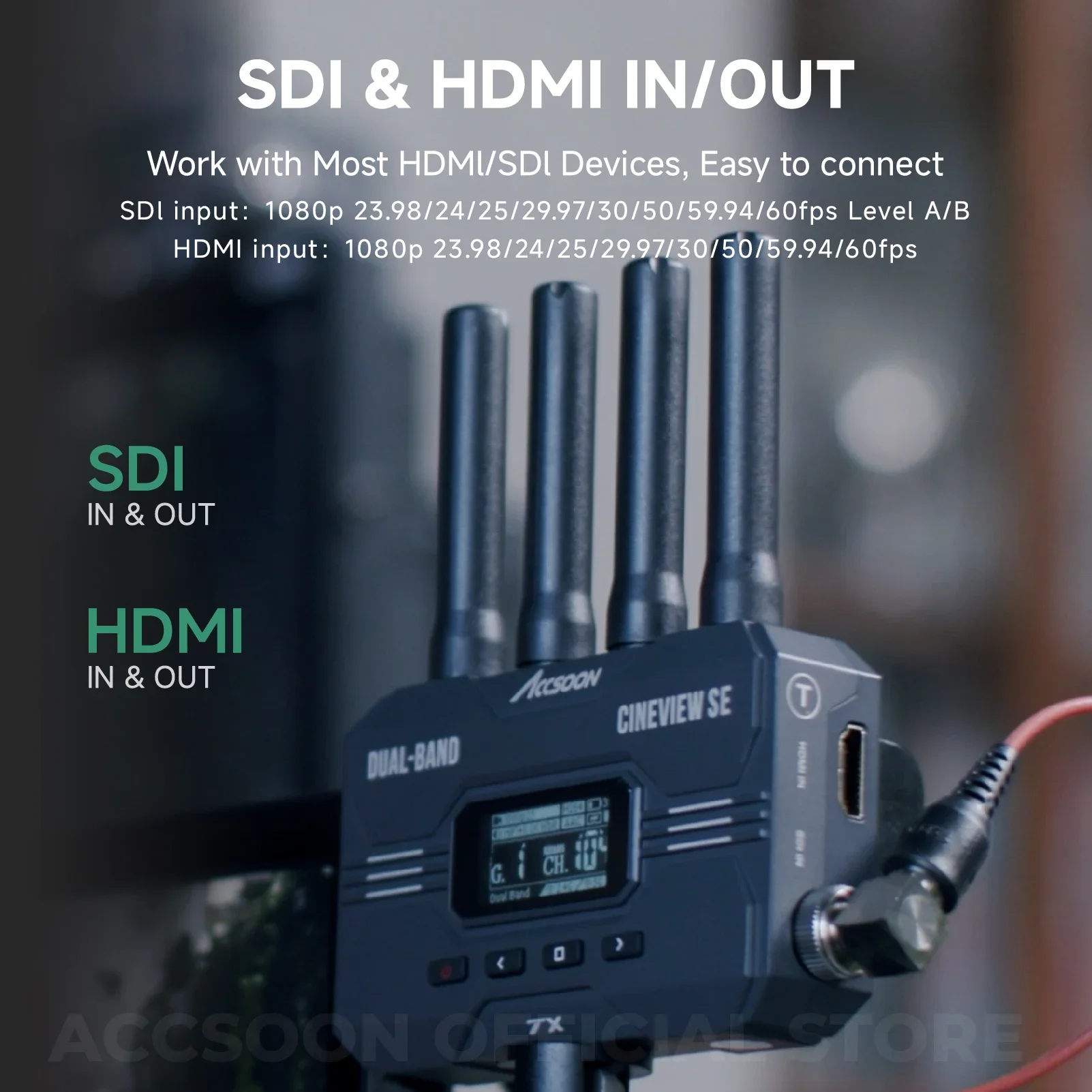 Accsoon CineView SE HDMI Trans - Wireless Sdi Transmitter Video 1000Ft ulasan dan harga