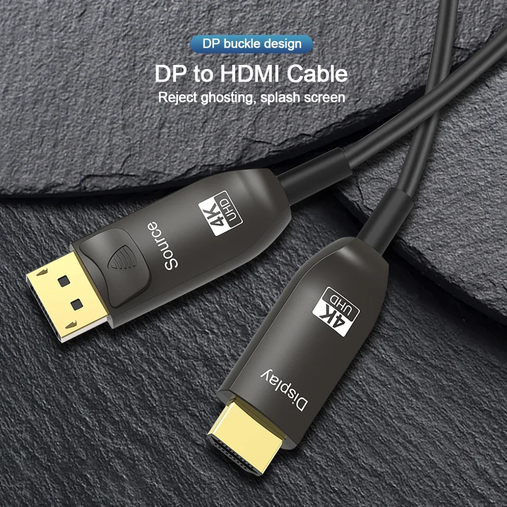 Kabel Serat Optik Displayport  - Hdmi Fiber Optic Cable 50M 100M ulasan dan harga