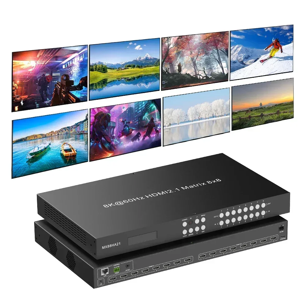 Matriks HDMI Pabrik Baru 8k 4k - Hdmi Matrix Switch 4X4 4K 60Hz ulasan dan harga