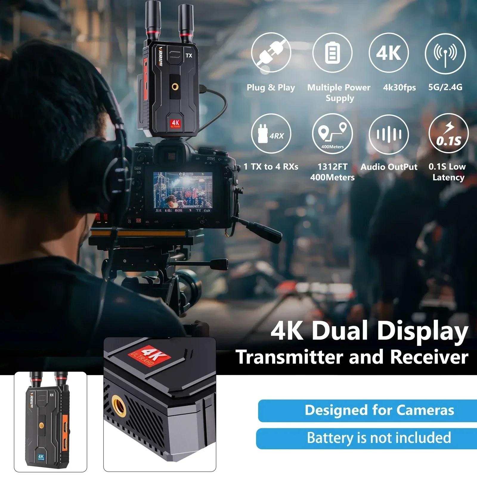 Pemancar penerima Video nirkab - Wireless Hdmi Transmitter And Receiver 4K ulasan dan harga