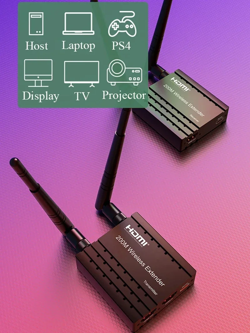 Pemancar dan Penerima Video HD - Wireless Hdmi Receiver For Projector ulasan dan harga