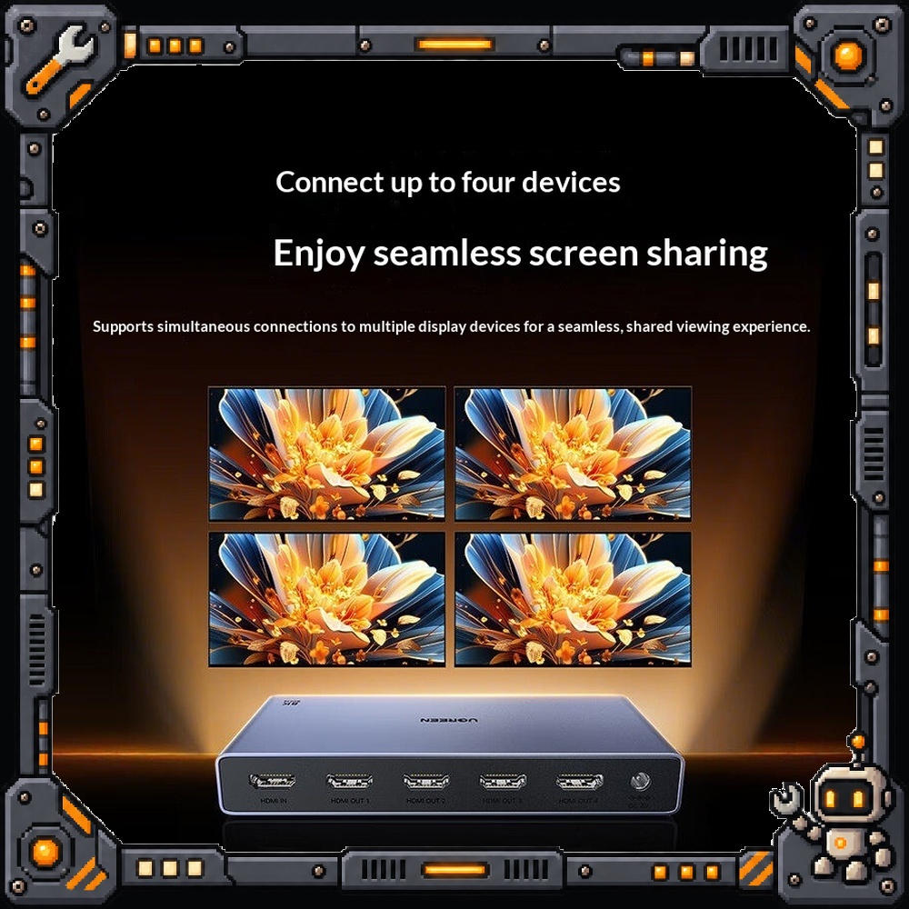 UGREEN CM713-25858 Splitter HD - Hdmi Splitter 1 In 4 Out 4K 60Hz ulasan dan harga