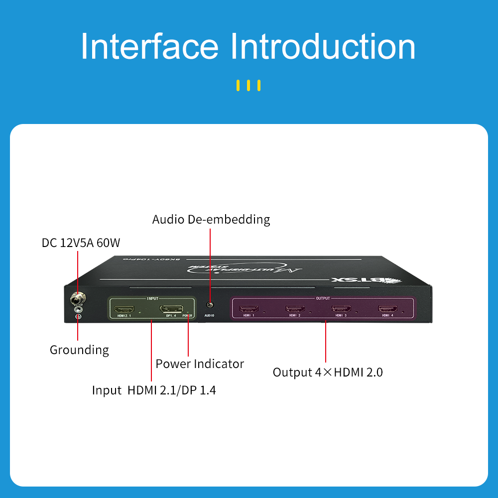 8K60 Pengganda Layar Ganda, 1  - Hdmi Splitter 1 In 4 Out 4K 60Hz ulasan dan harga