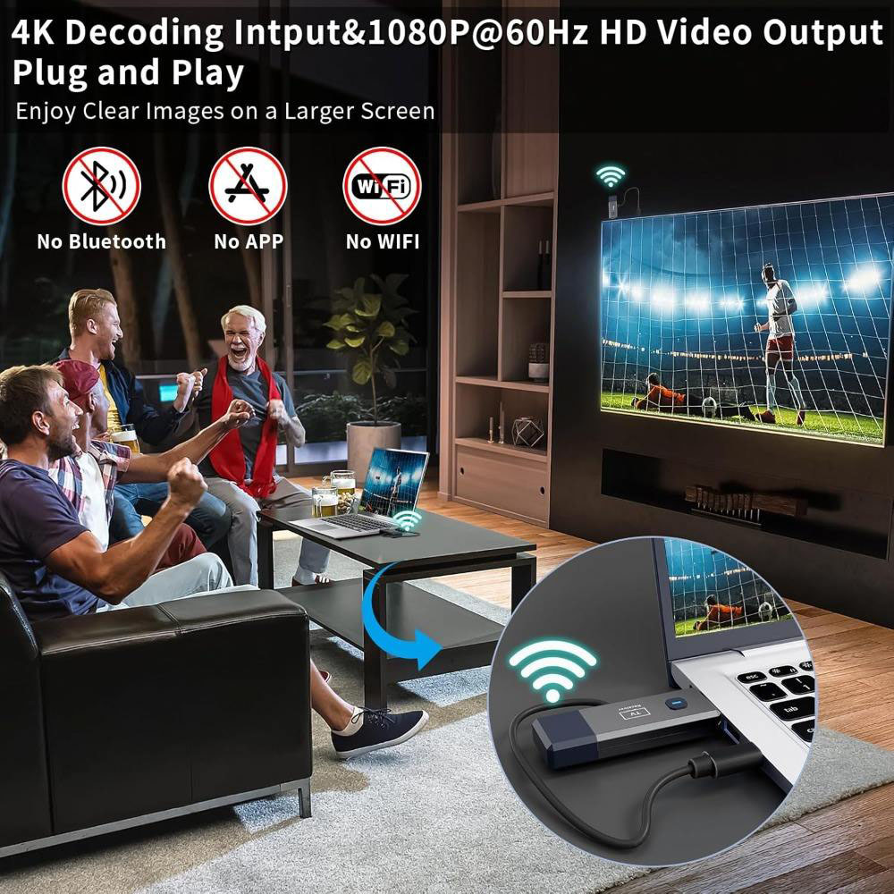 Pemancar Penerima HDMI Nirkabe - Wireless Hdmi Receiver For Projector ulasan dan harga