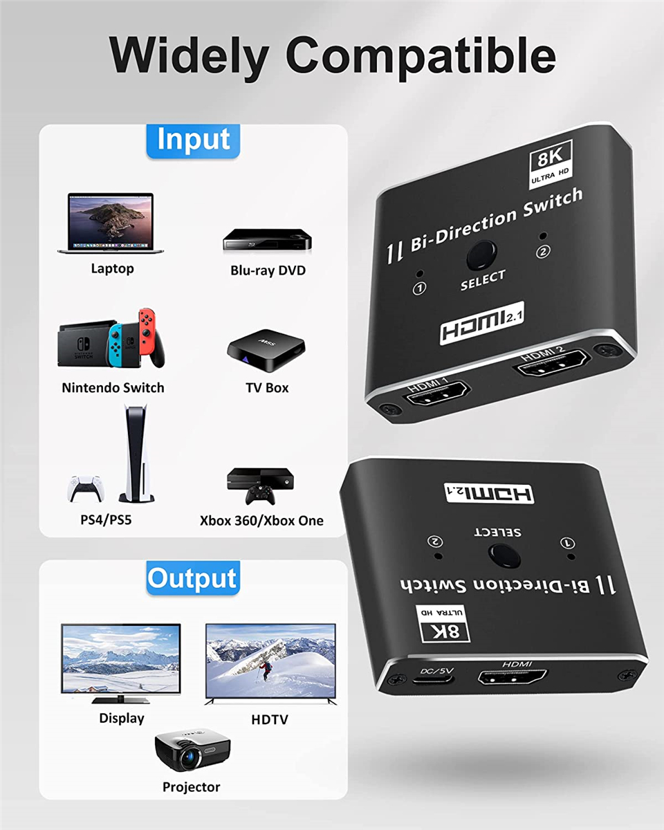 Navcaker 8K 60Hz Switch HDMI-K - Hdmi Matrix Switch 4X4 4K 60Hz ulasan dan harga